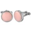 Plain Blush Pink Cufflinks