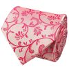 Light Coral Pink Floral Classic Men's Tie and Pocket Square Set