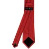 Plain Scarlet Red Satin Classic Men's Tie and Pocket Square Set