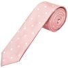 Pink Large White Spot Skinny Men's Tie