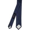 French Navy Silk Twill Skinny Mens Tie