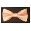 Plain Light Peach Handmade Mens Bow Tie