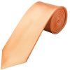 Plain Peach Satin Silk Classic Men's Tie