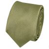 Khaki Silk Twill Skinny Men's Tie and Pocket Square Set