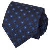 Navy with Royal Blue Mini Flower Classic Men's Tie