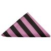 Black and Pink Striped Classic Men's Tie and Pocket Square Set