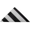 Black and White Stripe Satin Pocket Square