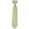 Pre Tied Sage Green Satin Boys Tie and Pocket Square Set Age 4-7