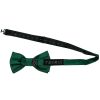 Plain Bottle Green Mens Bow Tie