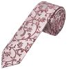 Burgundy Floral Skinny Boys Tie