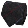 Mens Navy Check Classic Tie