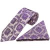 Purple Paisley Classic Men's Tie and Pocket Square Set