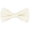 Pre Tied Ivory Paisley Boys Bow Tie and Pocket Square Set