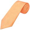 Plain Peach Satin Classic Men's Tie and Pocket Square Set