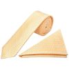 Gold Diamond Neat Skinny Boys Tie and Pocket Square Set