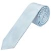 Plain Misty Blue Boys Satin Skinny Tie