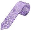 Mens Lilac Floral Silk Skinny Tie
