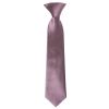Pre Tied Plain Mauve Boys Tie and Pocket Square Set Age 4-7