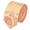 Peach Paisley Skinny Boys Tie