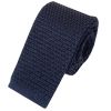 Navy Knit Skinny Men's Tie