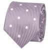 Light Mauve Large White Spot Skinny Men's Tie
