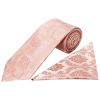 Rose Quartz Paisley Classic Men's Tie and Pocket Square Set
