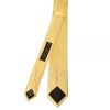 Plain Gold Satin Skinny Men's Tie and Pocket Square Set