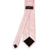 Pink Large White Spot Classic Men's Tie and Pocket Square Set