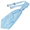 Plain Sky Blue Satin Men's Cravat Tie