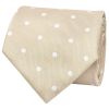 Champagne Large White Spot Classic Men's Tie and Pocket Square Set