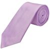 Plain Lilac Satin Classic Men's Tie and Pocket Square Set