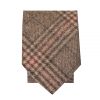 Light Brown Check Tweed Skinny Boys Tie