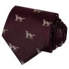 Burgundy Dog Silk Classic Men's Tie