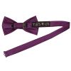 Plain Plum Handmade Mens Bow Tie