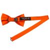 Plain Orange Satin Silk Mens Bow Tie