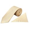 Champagne with White Spot Silk Classic Tie and Pocket Square