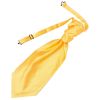 Plain Gold Satin Men's Cravat Tie and Pocket Square Set