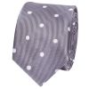 Mauve Large White Spot Skinny Men's Tie and Pocket Square Set