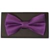 Plain Cadburys Purple Satin Silk Mens Bow Tie