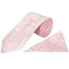 Blush Pink Paisley Classic Men's Tie and Pocket Square Set