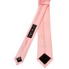 Plain Blush Rose Boys Satin Skinny Tie and Pocket Square Set