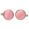 Plain Blush Rose Satin Cufflinks