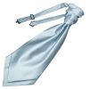Plain Light Blue Satin Men's Cravat Tie
