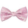 Pre Tied Dusty Pink Paisley Boys Bow Tie Age 4-7