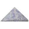 Pre Tied Silver and Blue Paisley Boys Tie and Pocket Square Set Age 4-7