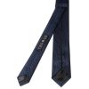 French Navy Textured Skinny Tie