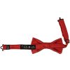 Pre Tied Scarlet Red Satin Boys Bow Tie Age 4-7