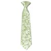 Pre Tied Sage Green Floral Boys Tie Age 4-7