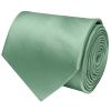 Plain Seagrass Satin Classic Mens Tie and Pocket Square Set