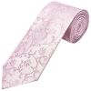 Light Dusty Pink Floral Classic Men's Tie and Pocket Square Set